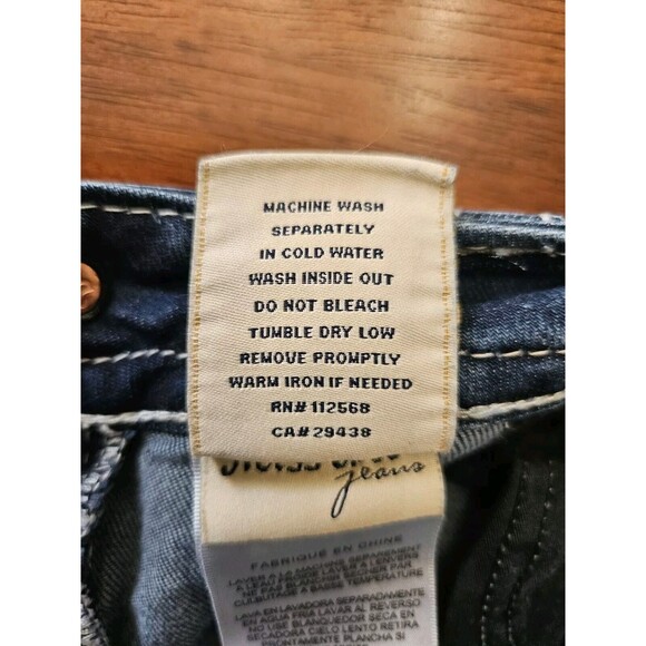 Miss Me Signature Rise Bootcut Dark Wash Women's Size 28 Embellished Embroidered - Picture 8 of 11